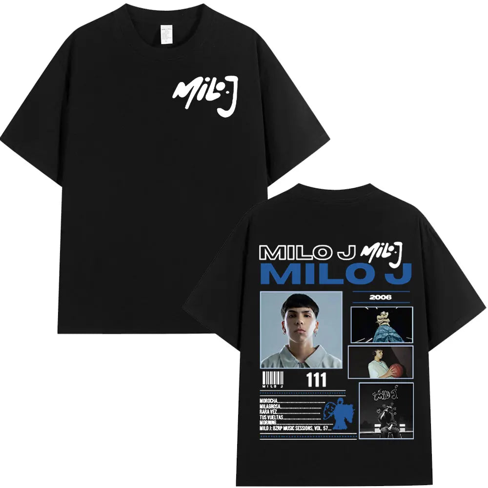 Rapper Milo J 111 166 Album T Shirt Men's Women Fashion Hip Hop T-shirt Cotton Casual Oversized Short Sleeve T-shirts Streetwear