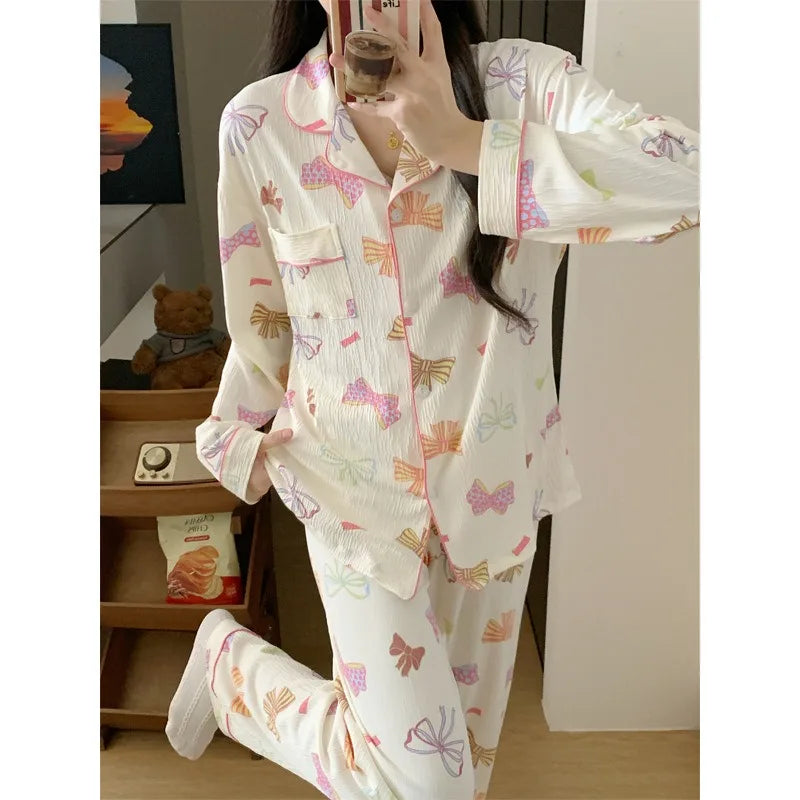 Butterfly Print Pajama Set