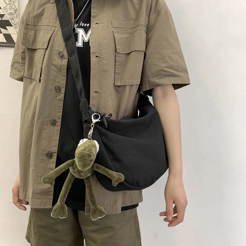 Canvas Hip-Hop Crossbody Bag