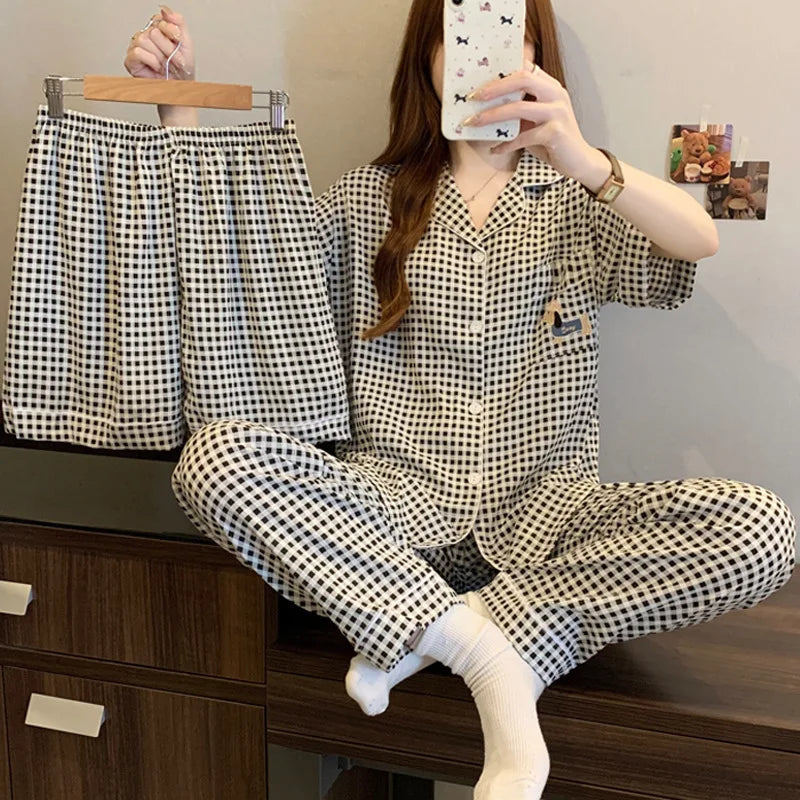 Lace Trim Pajama Set