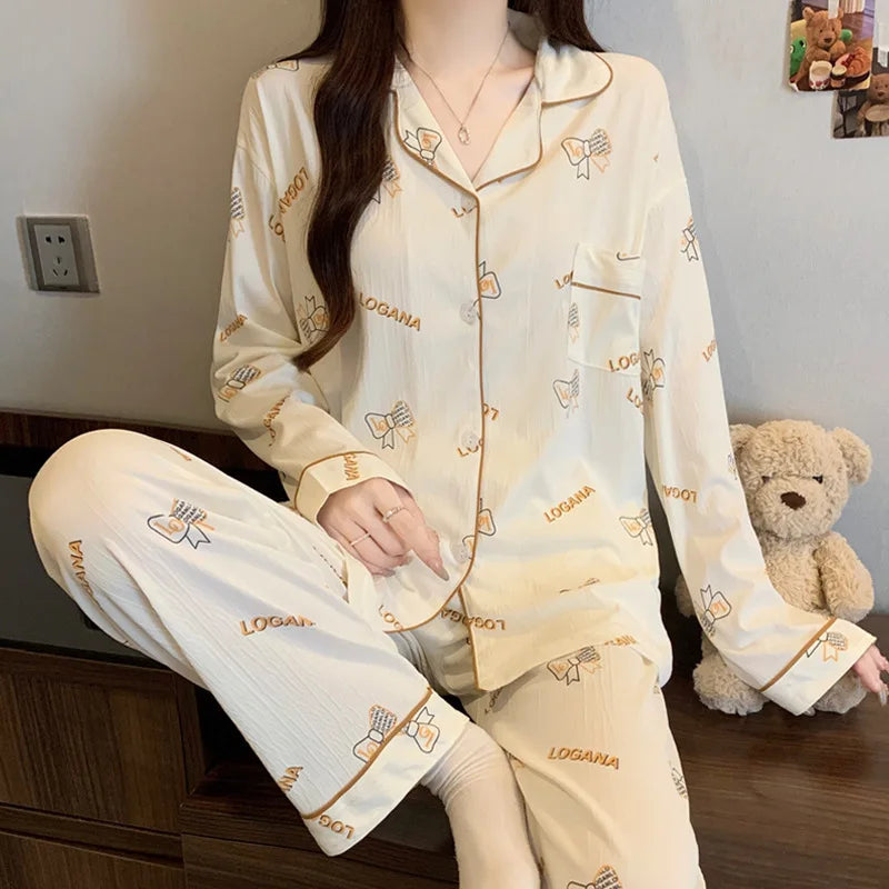 Butterfly Print Pajama Set