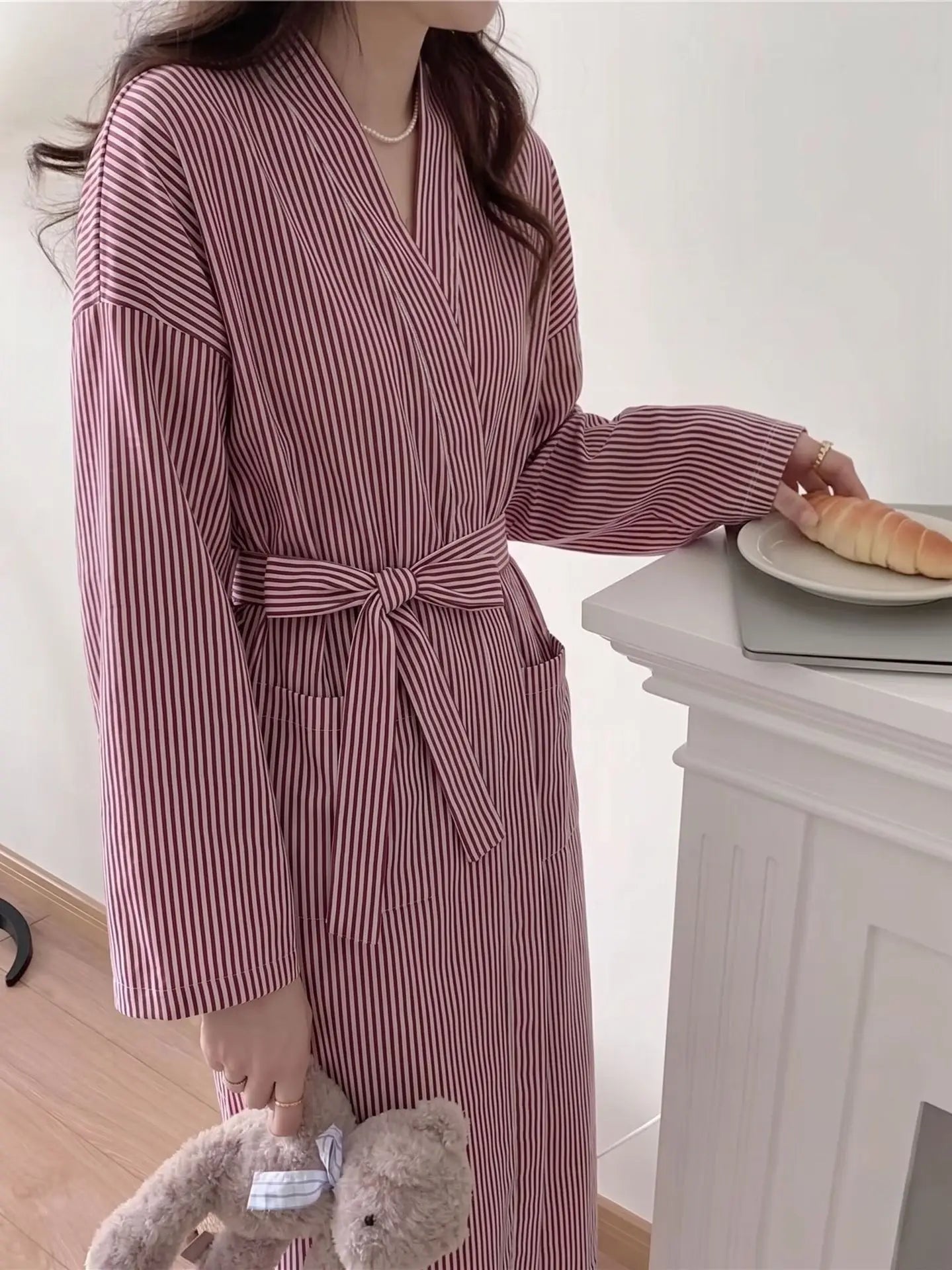 Lace Patchwork Kimono Robe