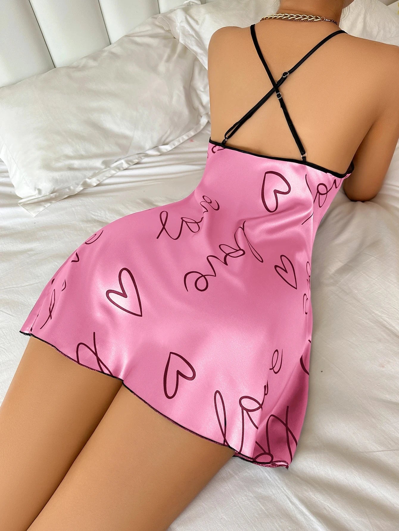Heart Print Sleep Dress