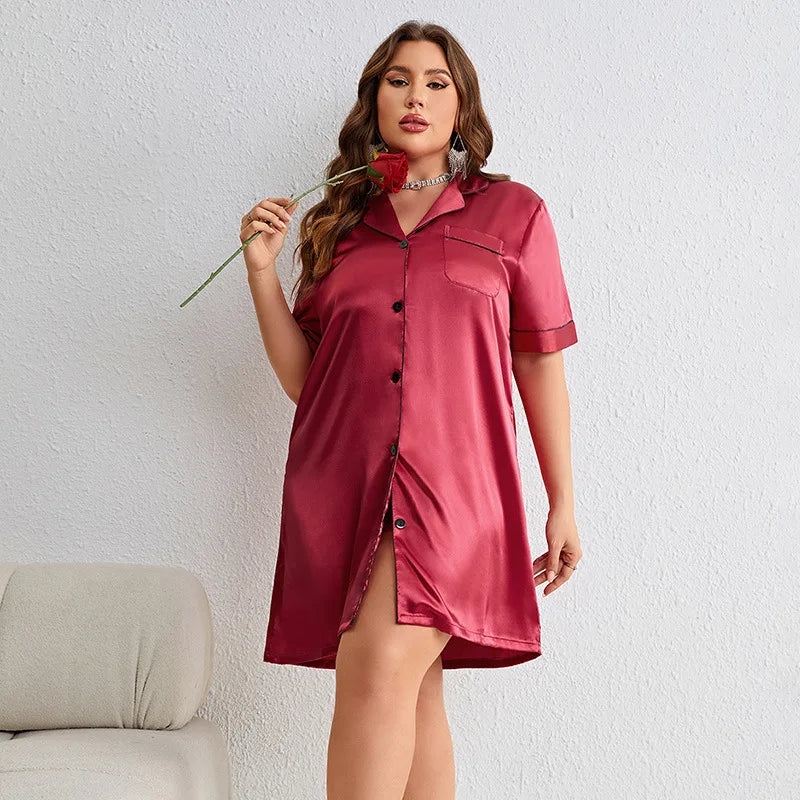 Printed Short Sleeve Nightgown