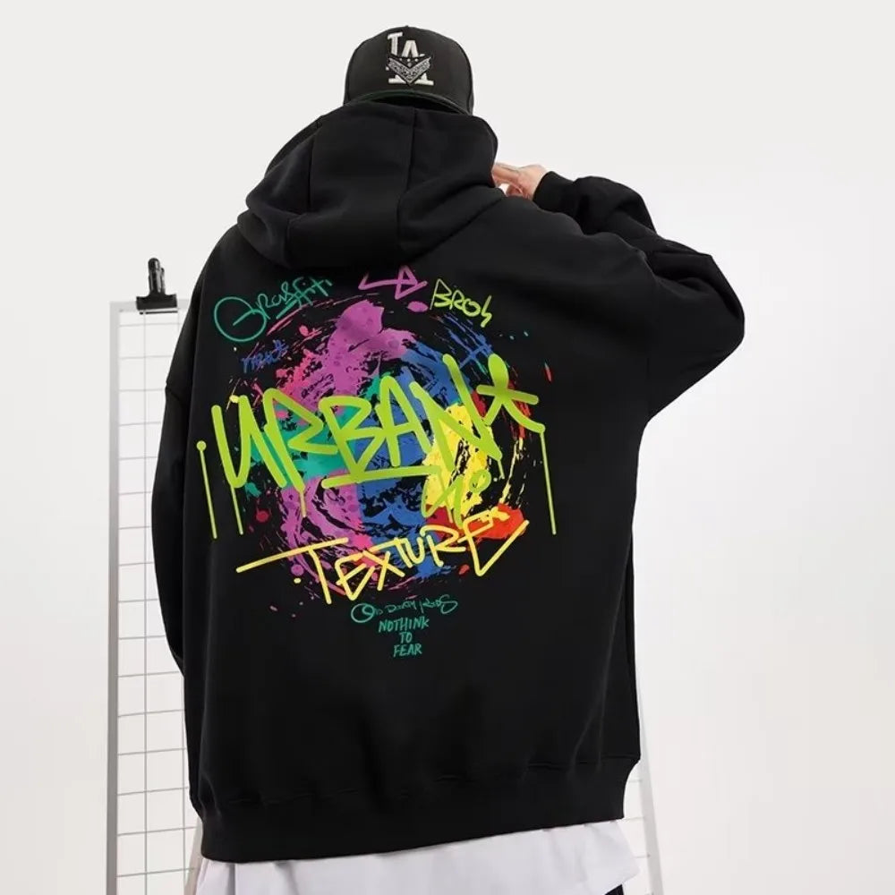 Graffiti Print Streetwear Hoodie