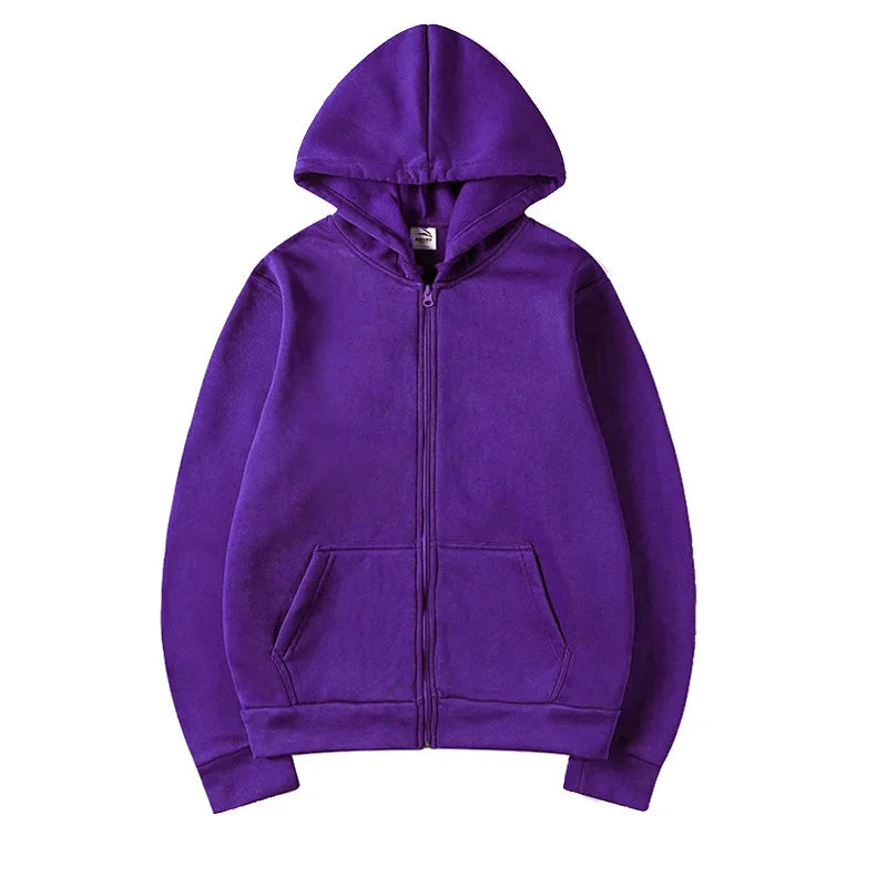 Black Oversized Zip Hoodie
