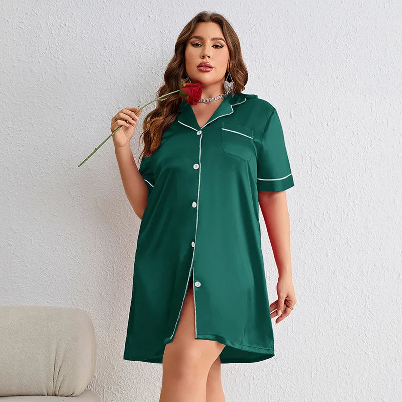 Printed Short Sleeve Nightgown