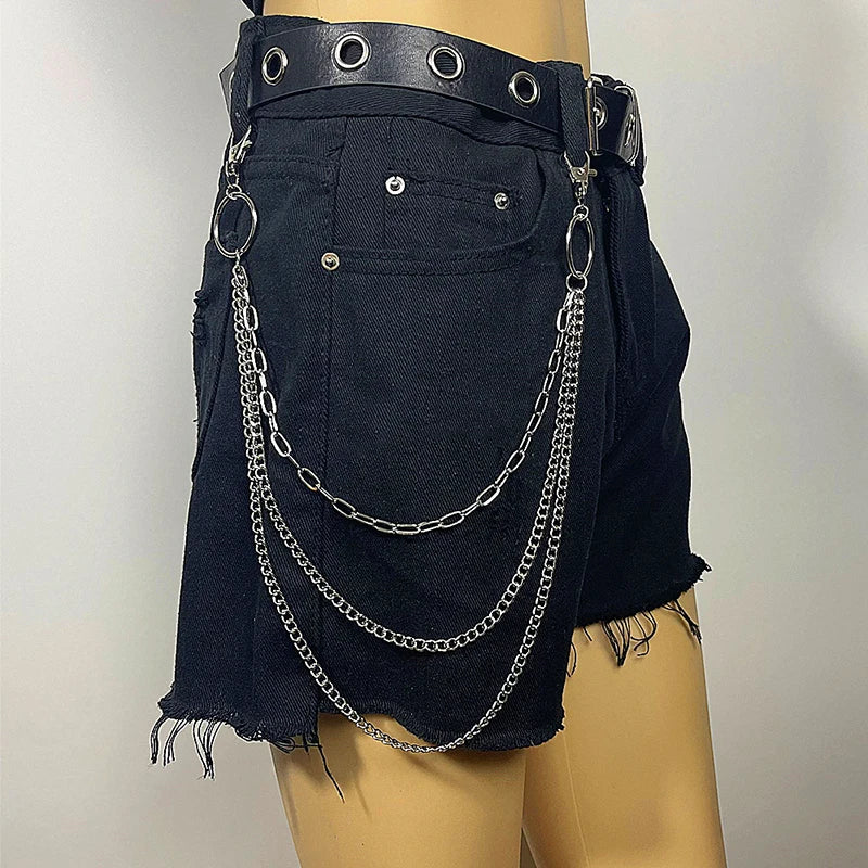 Punk Skull Chain Keychain