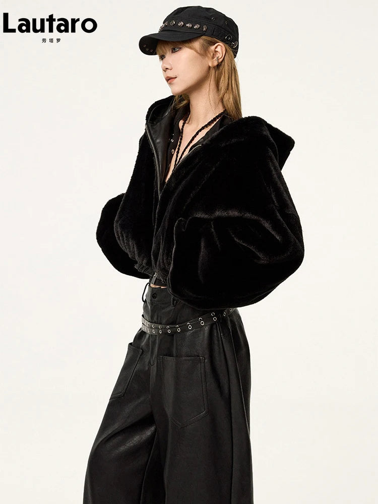 Reversible Faux Fur Leather Jacket