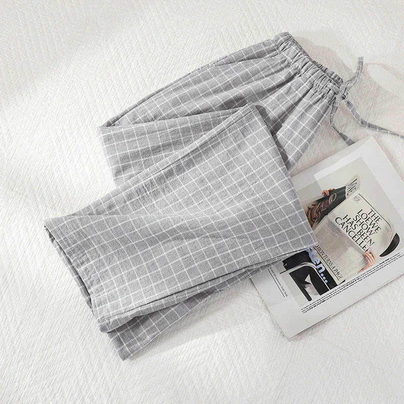 Plaid Cotton Pajama Pants