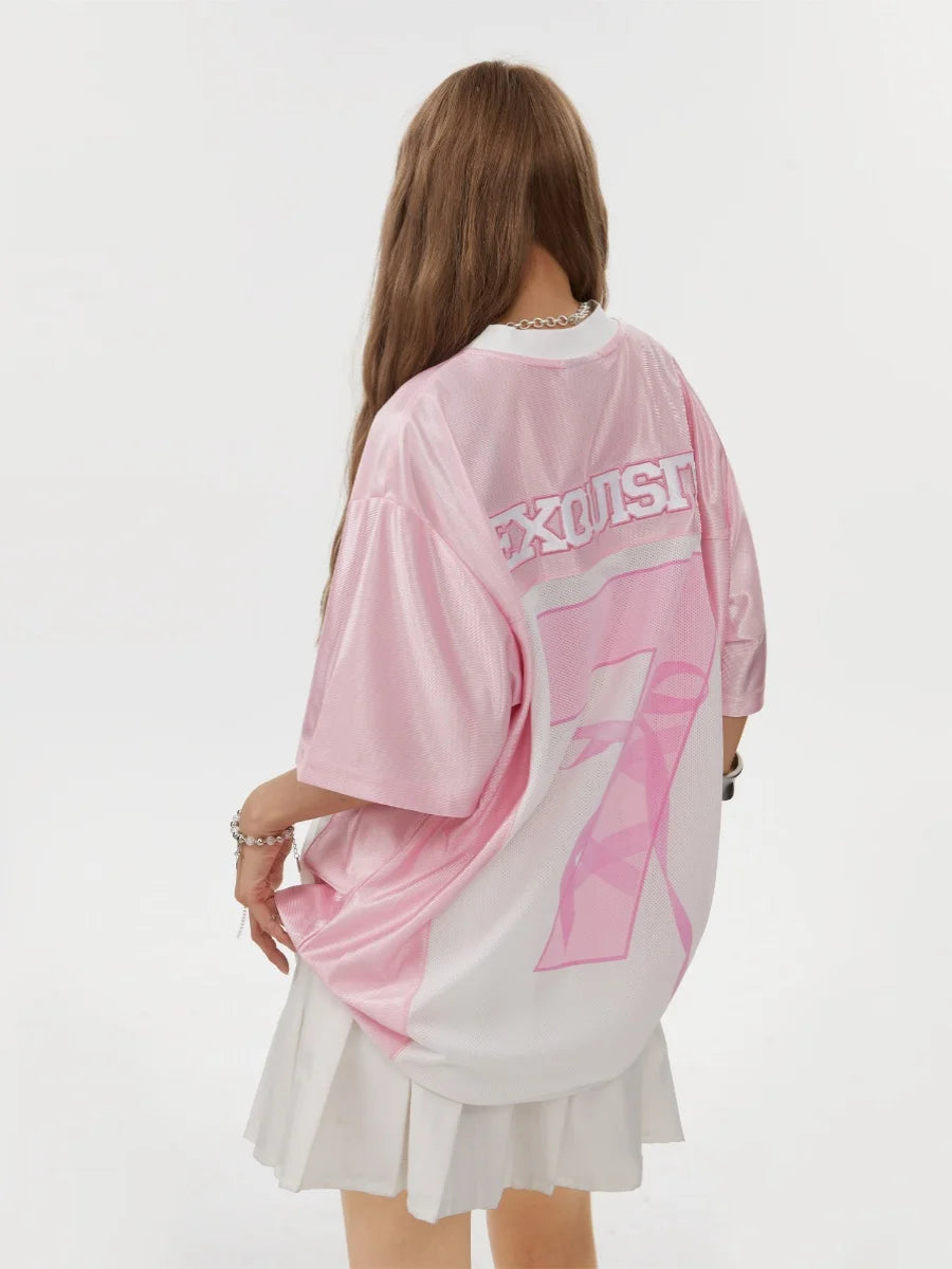 Pink Bow Number 7 Tee