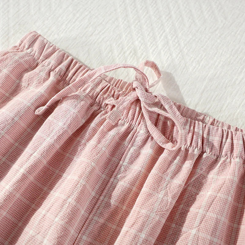 Plaid Cotton Pajama Pants