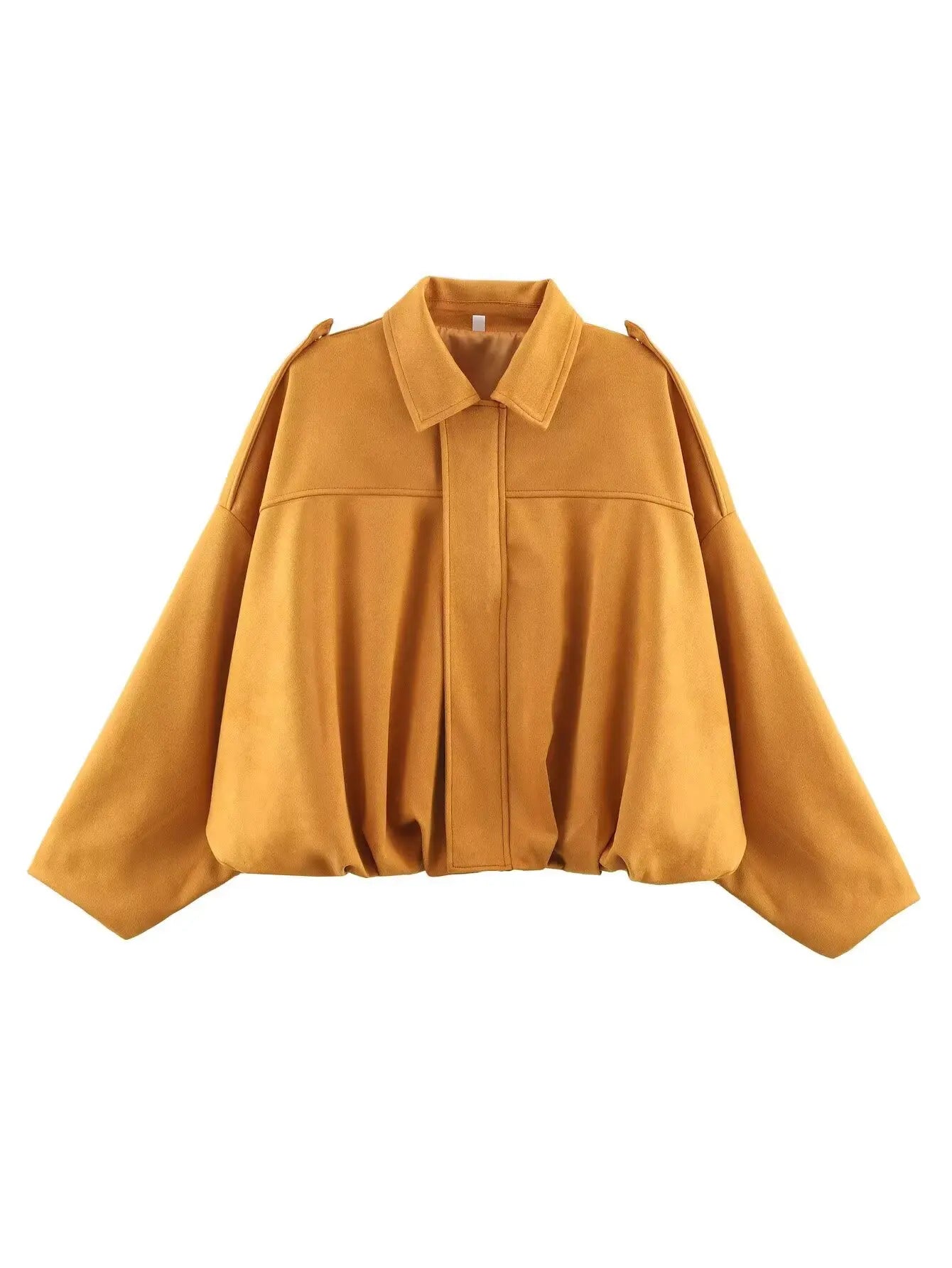 Green Suede Oversized Bomber