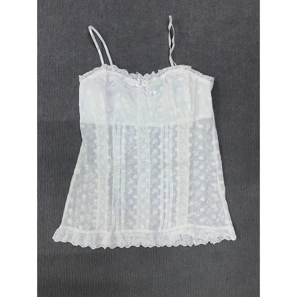 White Lace Bow Camisole