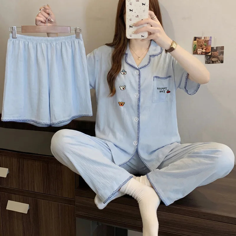 Lace Trim Pajama Set