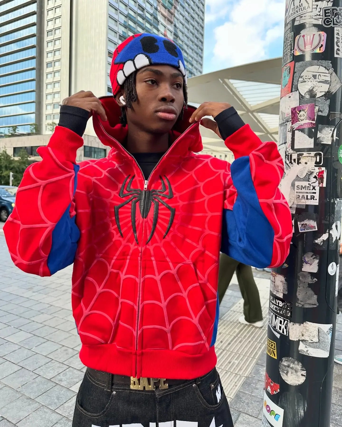 Y2K Spider 3D Zip Hoodie
