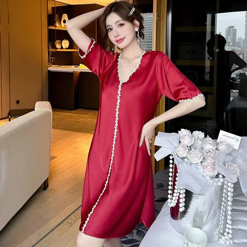 Plus Size Satin Nightgown