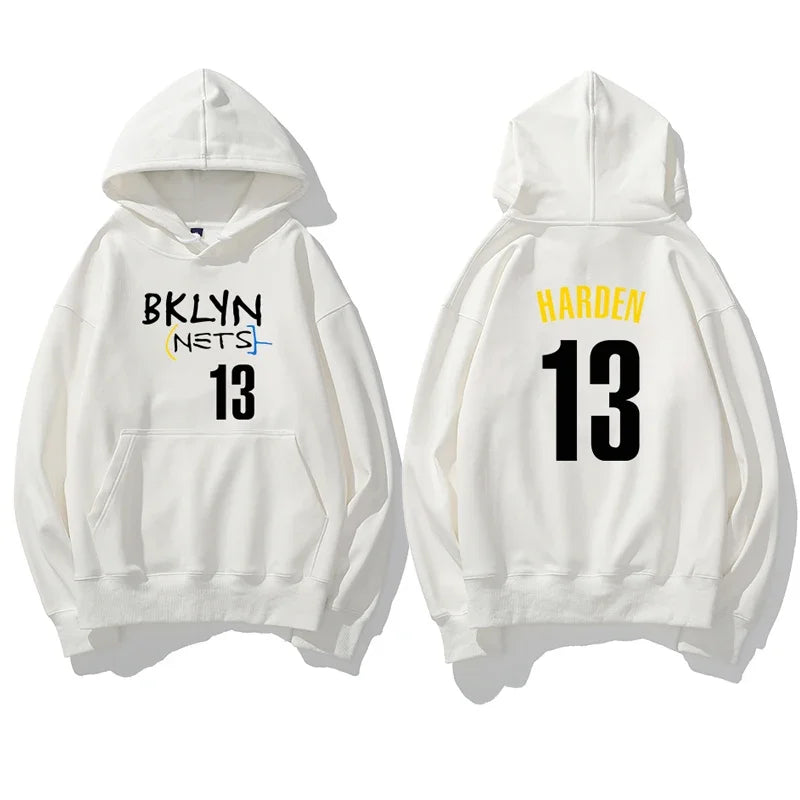 Basketball Print Pullover Hoodie