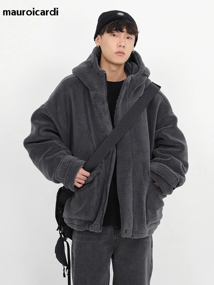 Oversized Sherpa Hooded Jacket
