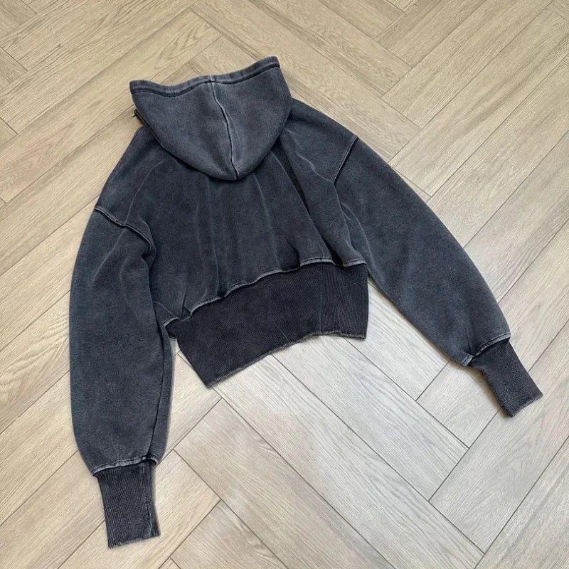 Vintage Washed Zip Hoodie