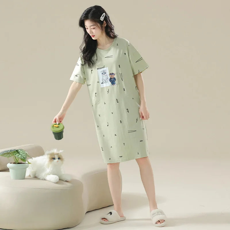 Plus Size Cotton Sleepshirt