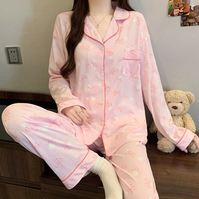 Butterfly Print Pajama Set