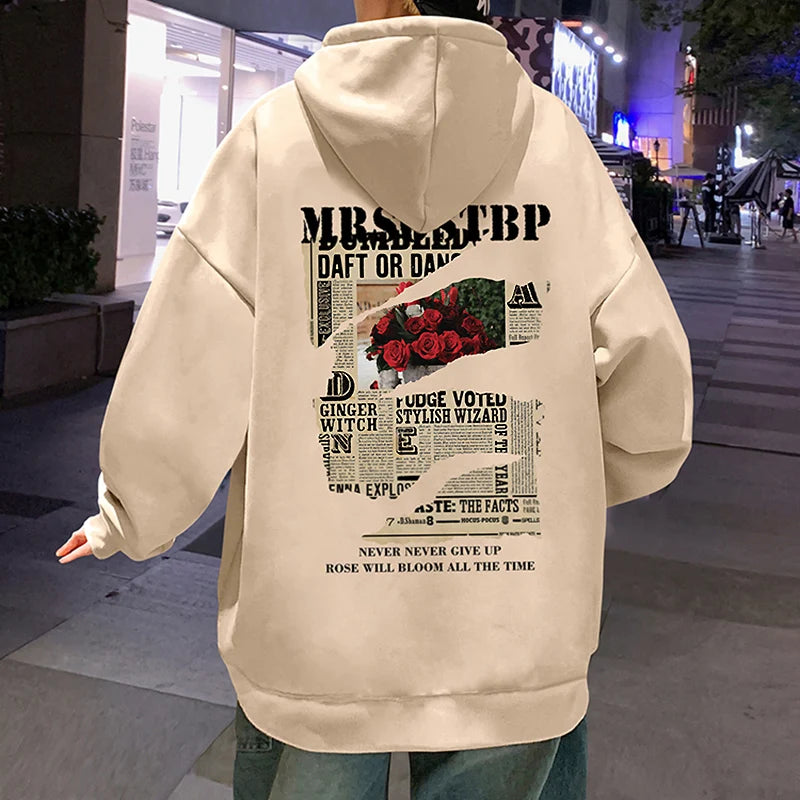 Oversized Letter Print Hoodie