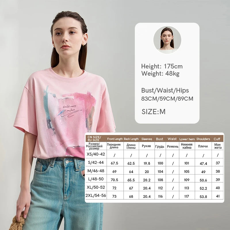 Cotton Drop-Shoulder Graphic Tee