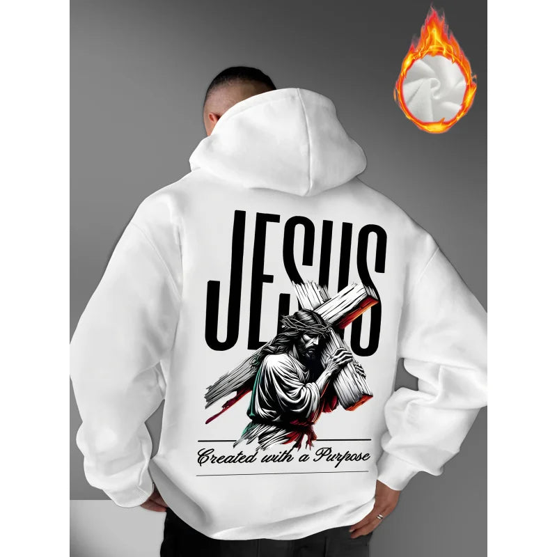 Jesus Graphic Hooded Sweatshirt