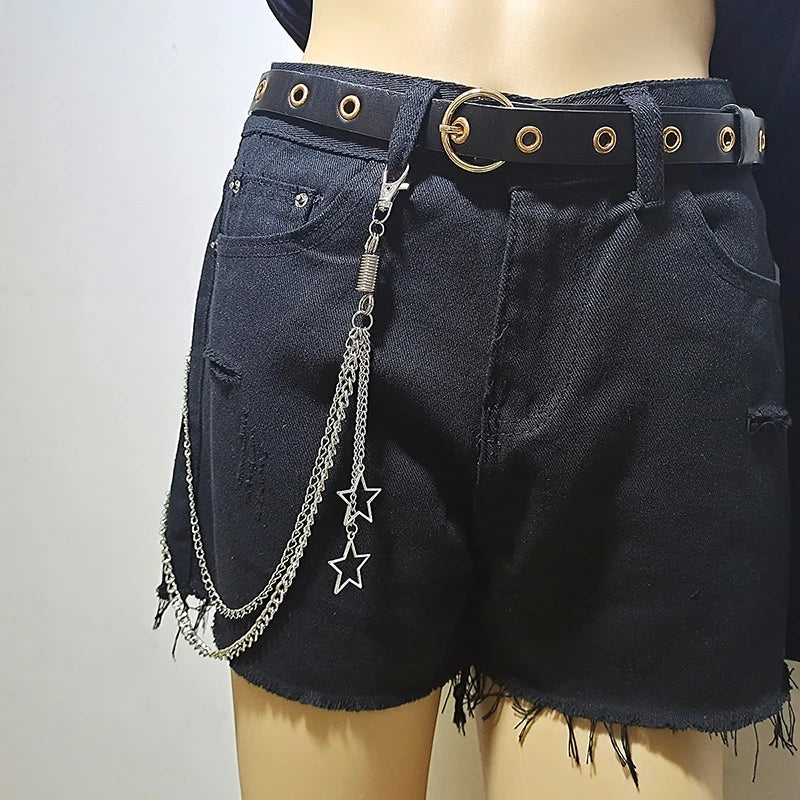 Punk Skull Chain Keychain