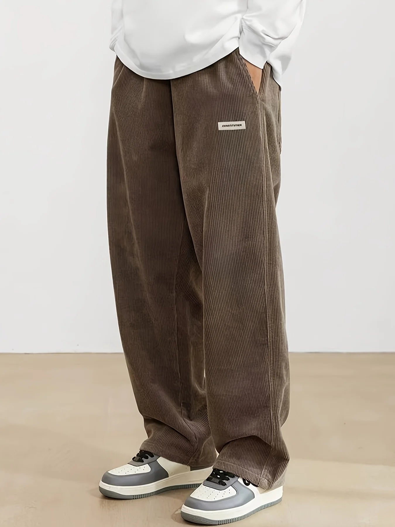 Corduroy Multi-Pocket Straight Pants
