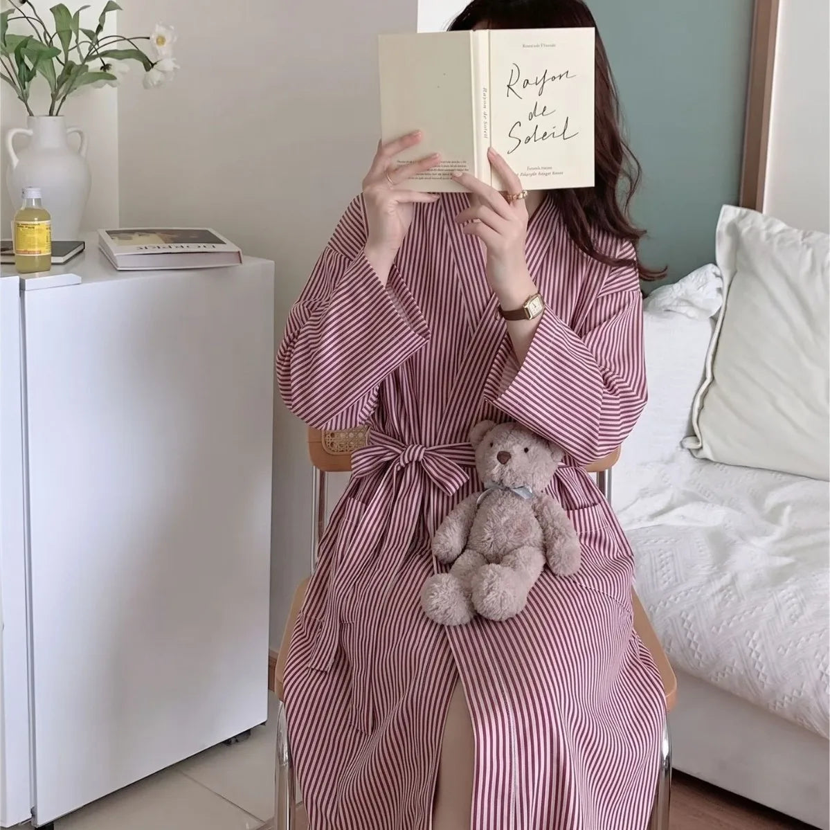 Lace Patchwork Kimono Robe