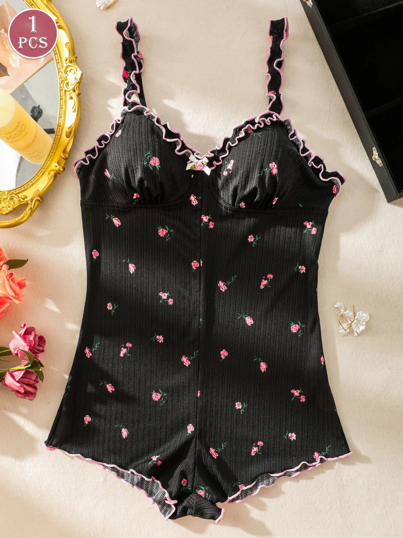 Sleeveless One-Piece Pajama