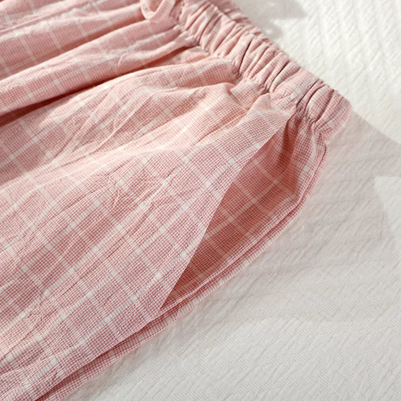 Plaid Cotton Pajama Pants