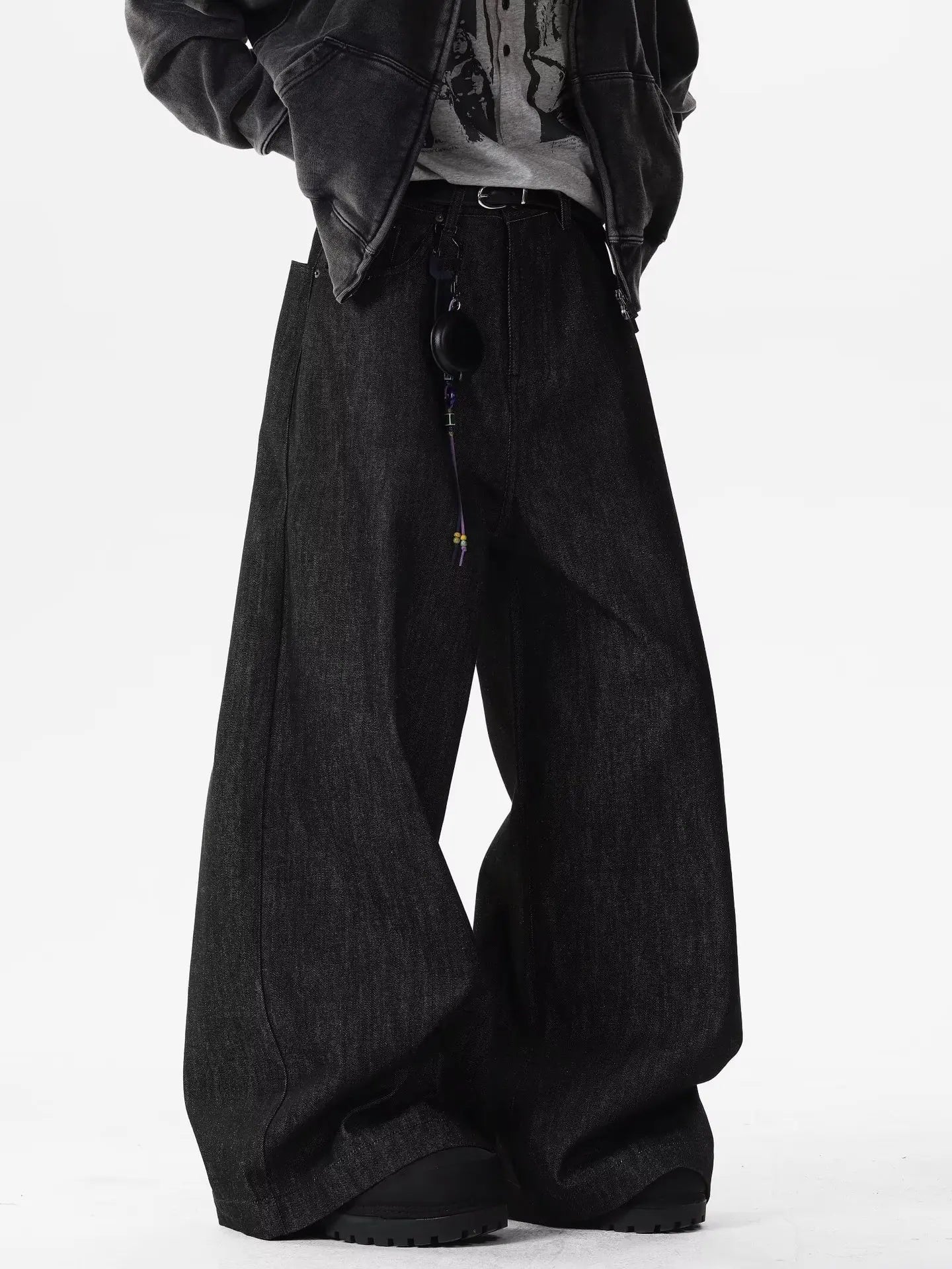 Red Dragon Wide-Leg Jeans