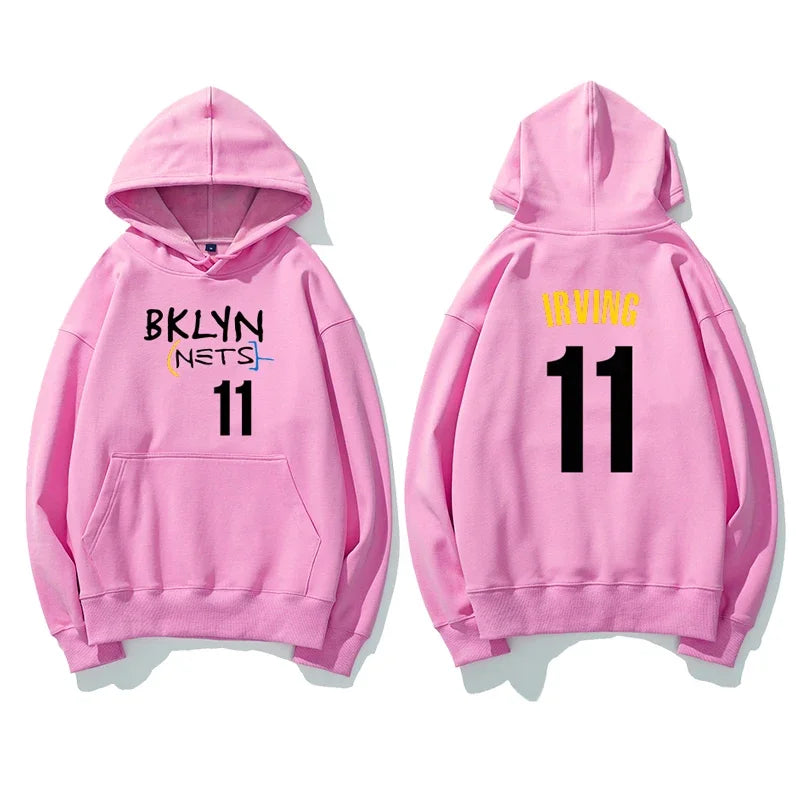 Basketball Print Pullover Hoodie