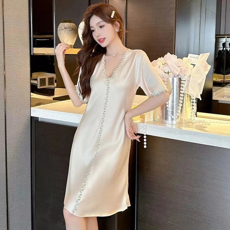 Plus Size Satin Nightgown
