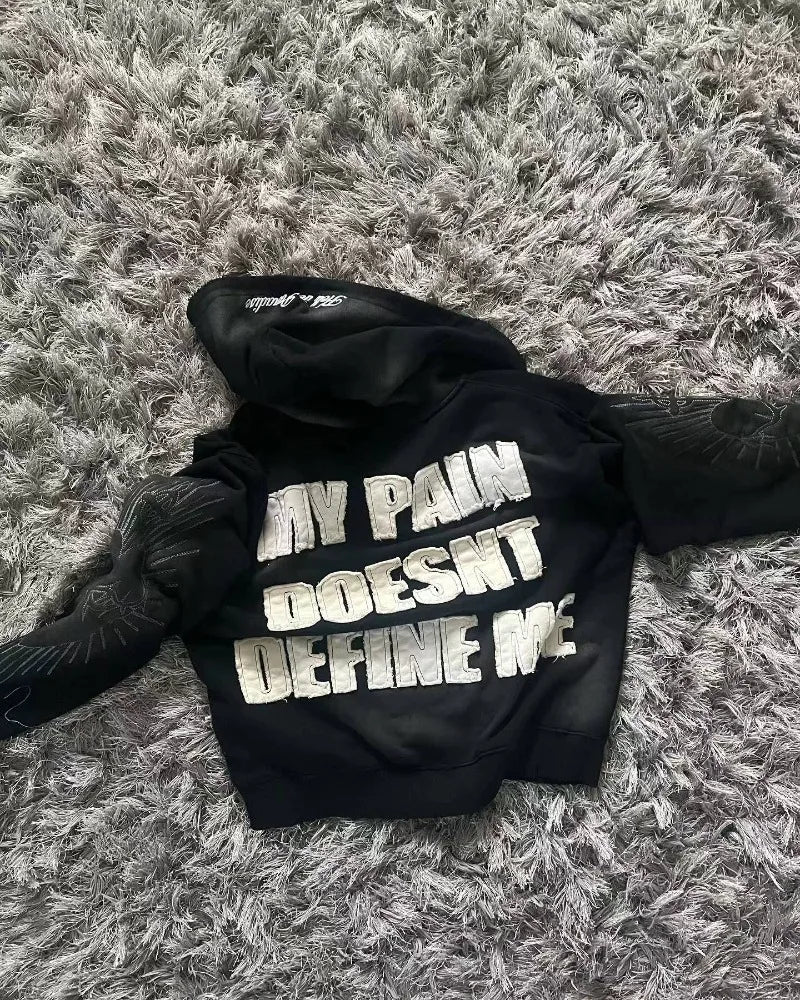 Gothic Letter Patch Hoodie