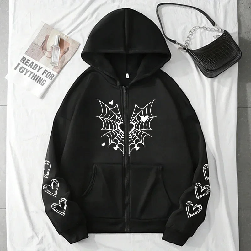 Spider Web Heart Hoodie
