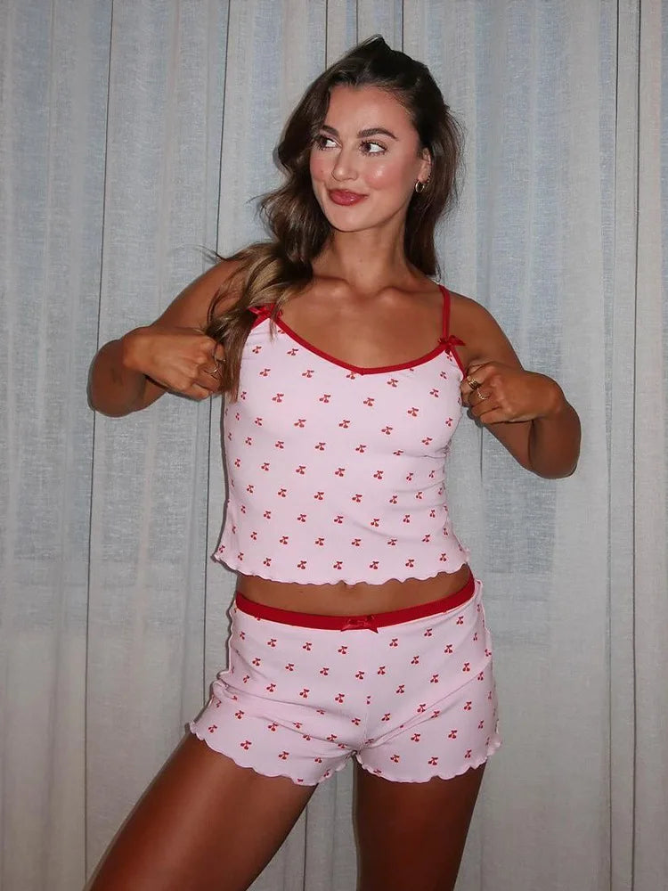 Floral Satin Cami Pajama Set