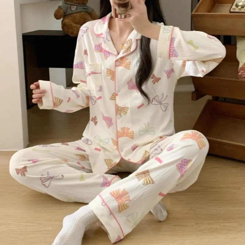 Butterfly Print Pajama Set