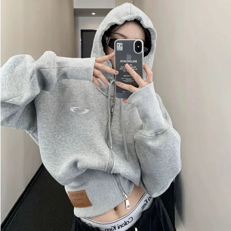 Vintage Washed Zip Hoodie