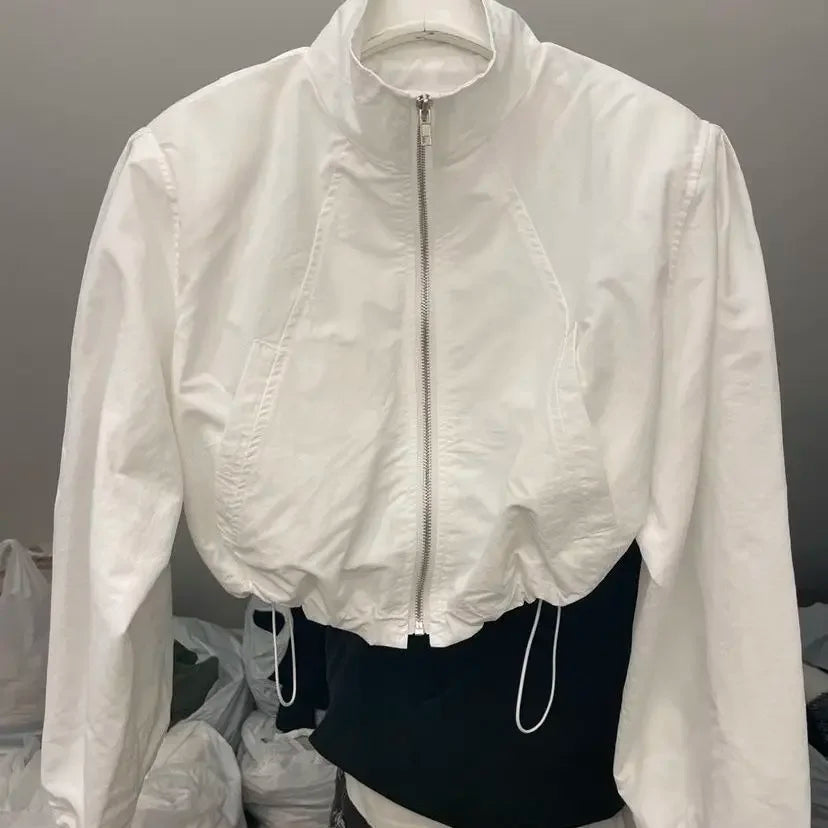 Vintage Cropped Windbreaker Jacket