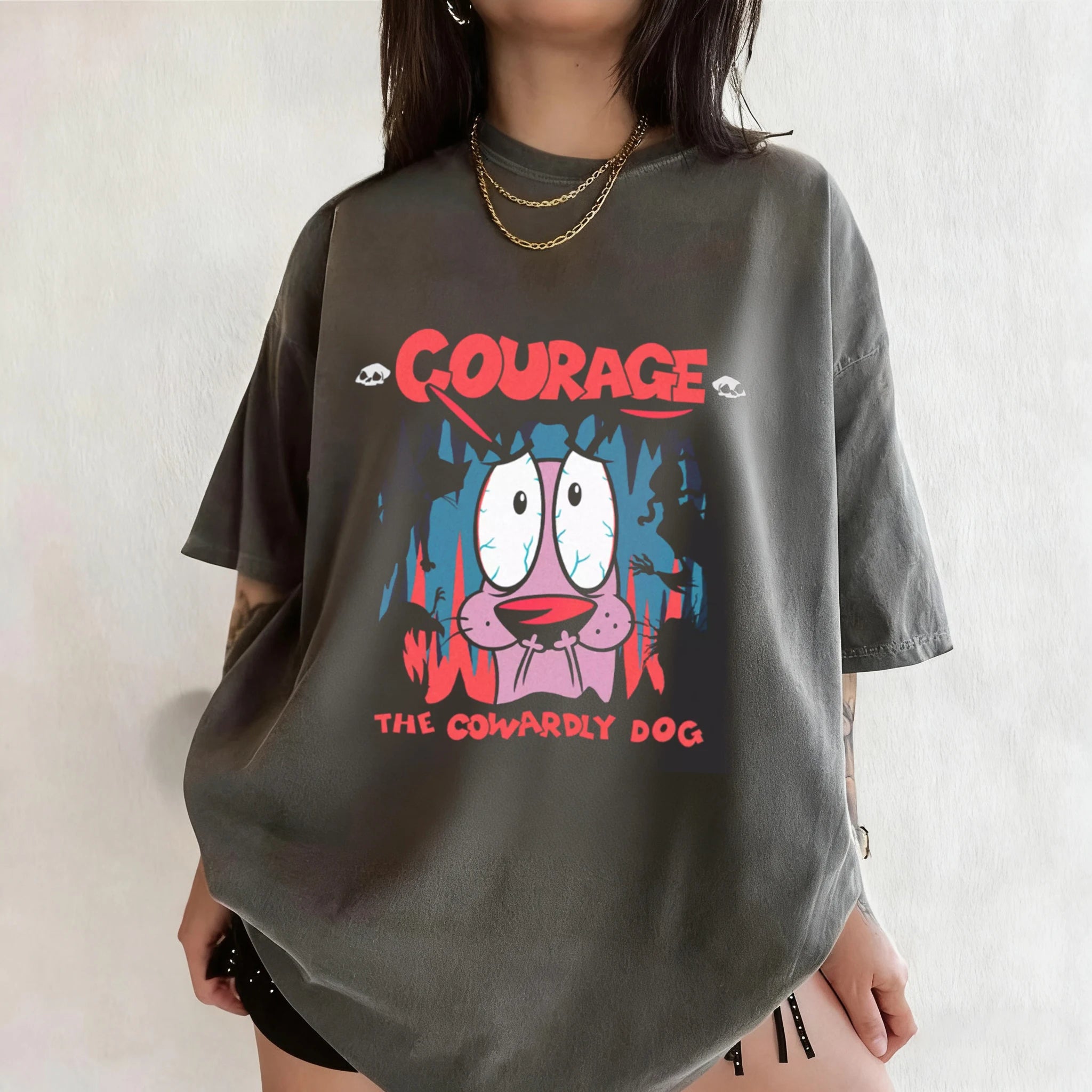 Courage Cowardly Dog Graphic Tee