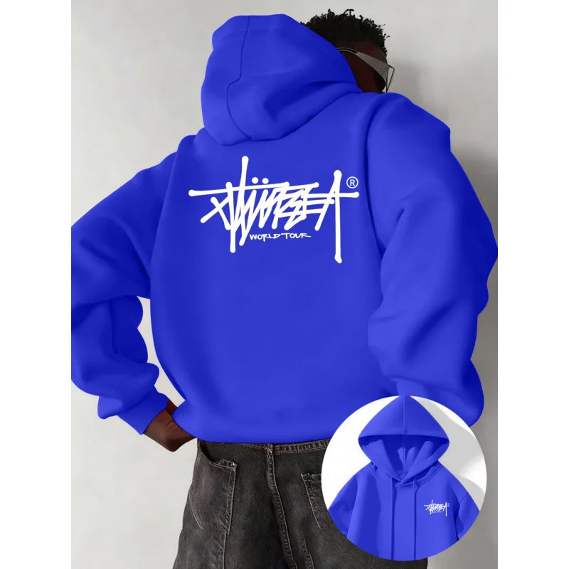 Urban Printed Pullover Hoodie