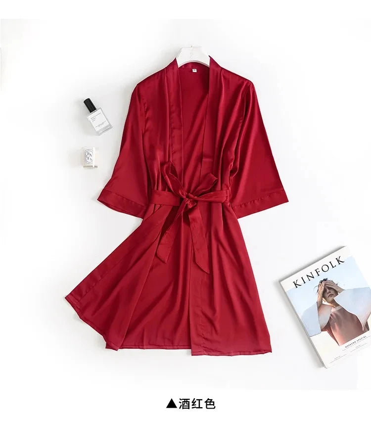 Rose Stripe Morning Robe