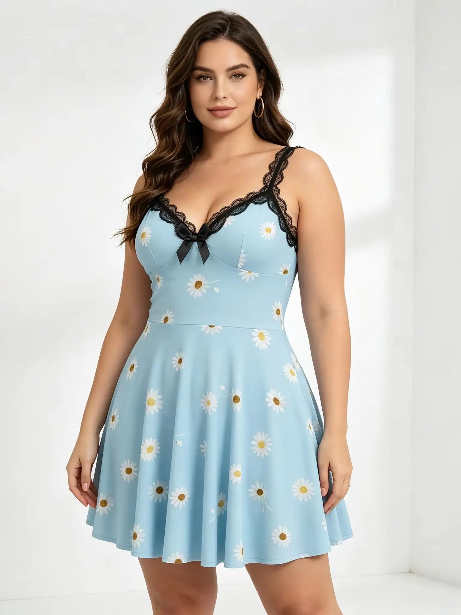 Daisy Lace Trim Nightgown