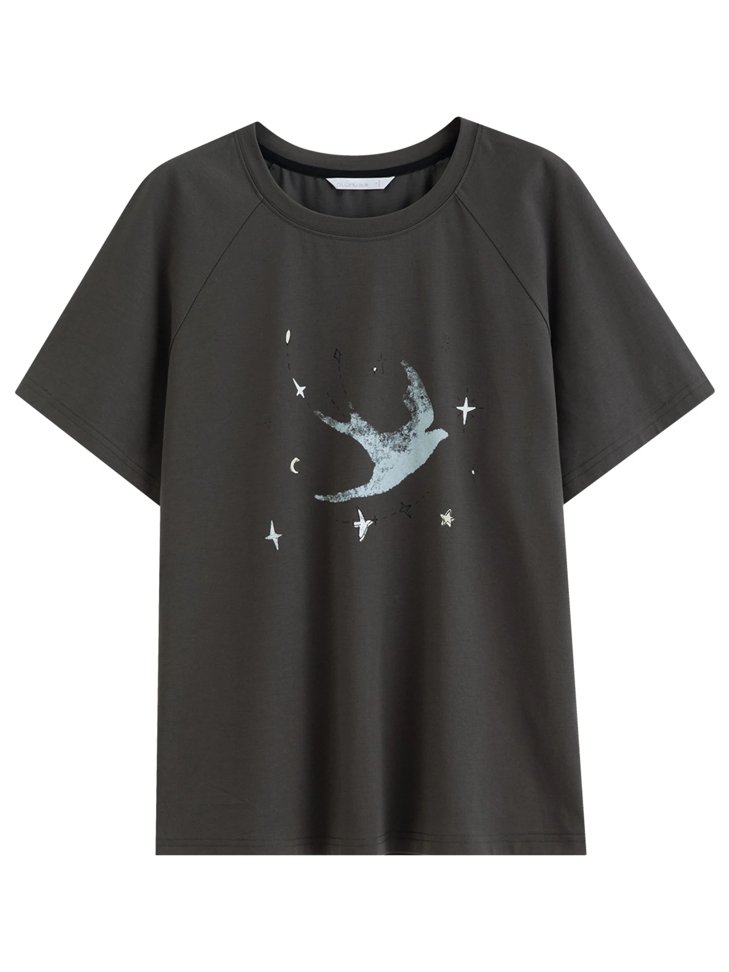 Printed Raglan Sleeve T-Shirt