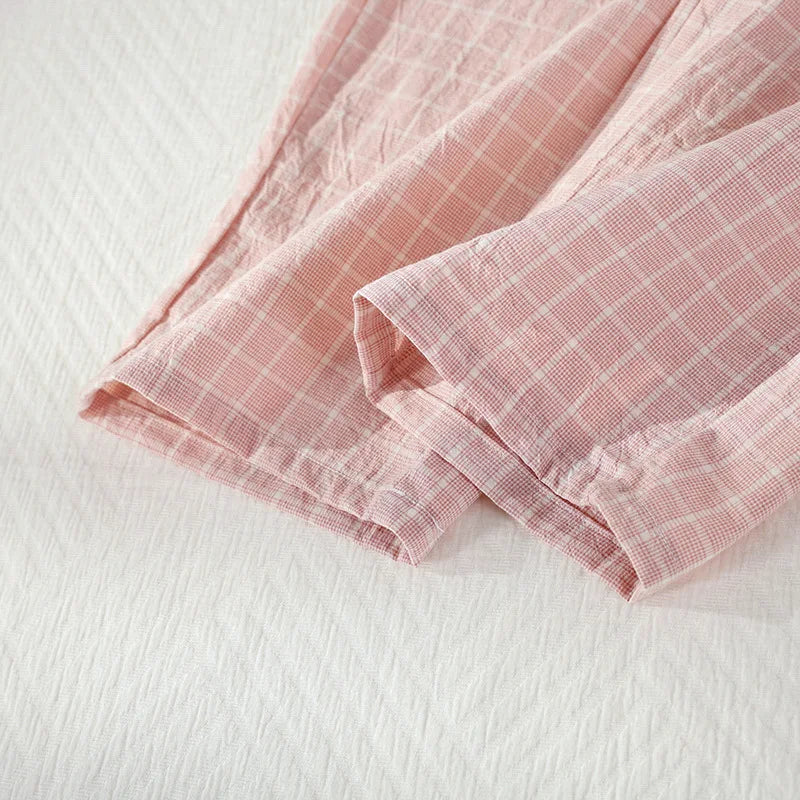 Plaid Cotton Pajama Pants