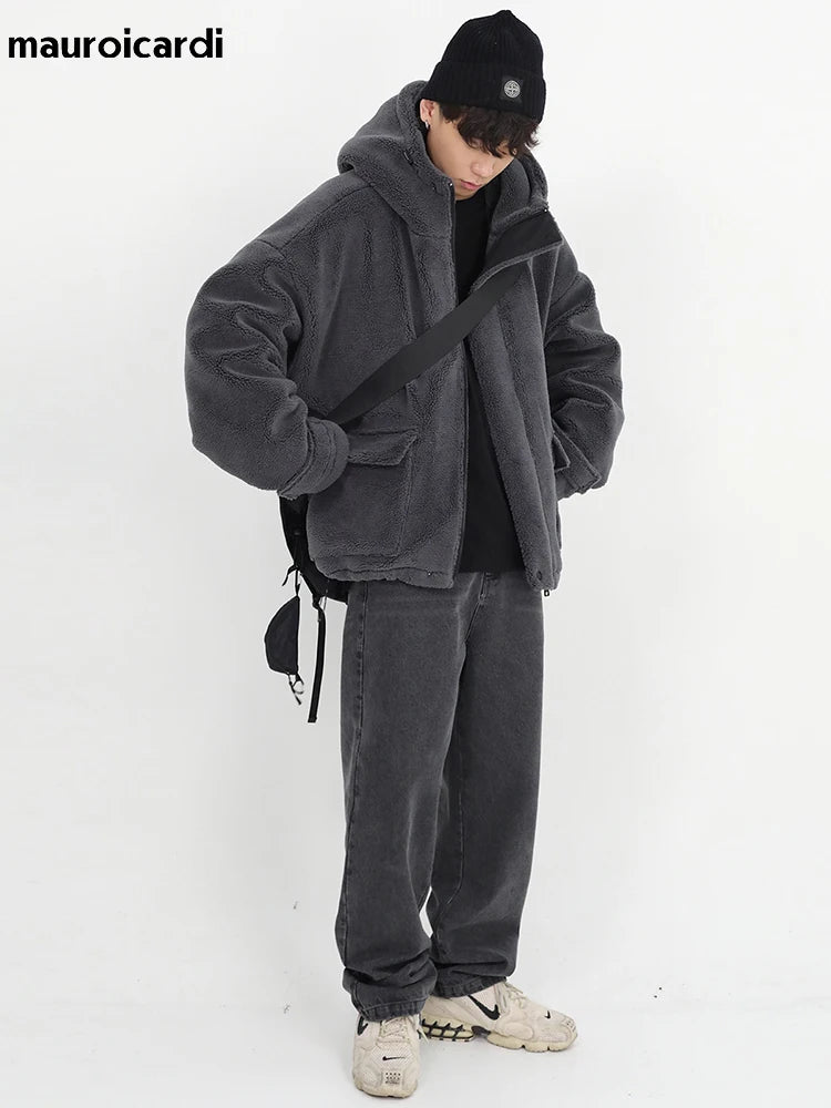 Oversized Sherpa Hooded Jacket